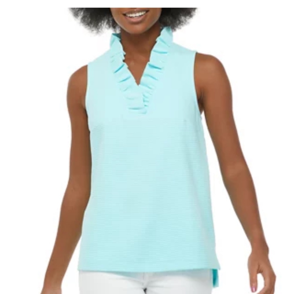 Crown & Ivy
Women's Sleeveless Ruffle Neck Top (XL)